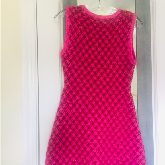 Zara Knit Mini Dress Barbiecore - Picture 4 of 6